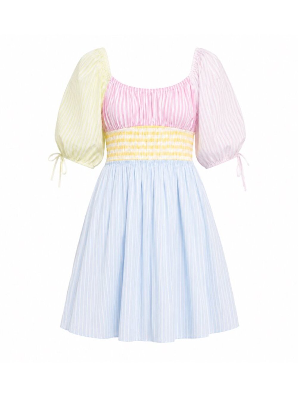 STAUD Topsail Striped Cotton Poplin Mini Dress